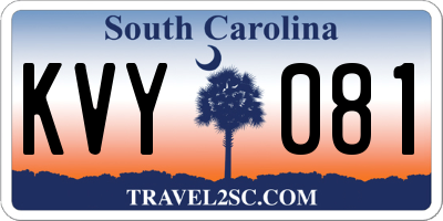 SC license plate KVY081