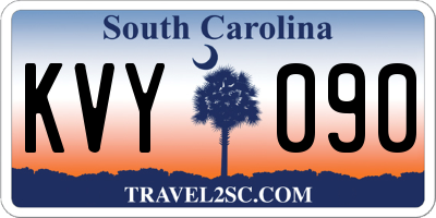 SC license plate KVY090