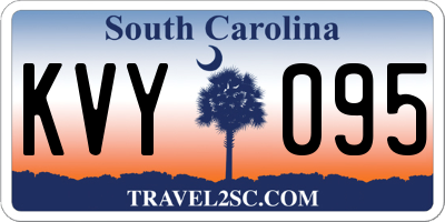 SC license plate KVY095