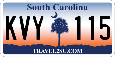 SC license plate KVY115