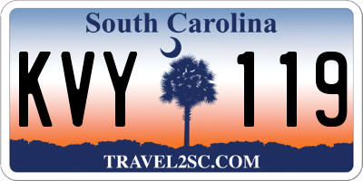 SC license plate KVY119