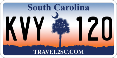 SC license plate KVY120