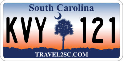 SC license plate KVY121