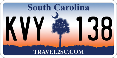 SC license plate KVY138