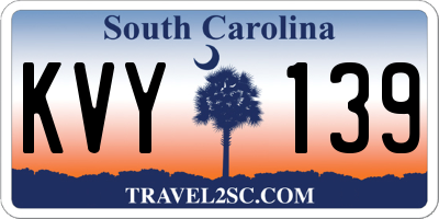SC license plate KVY139