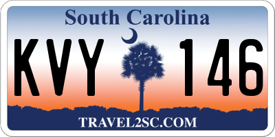 SC license plate KVY146