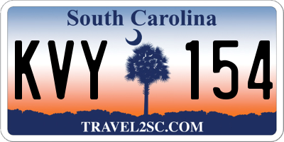 SC license plate KVY154