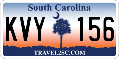 SC license plate KVY156