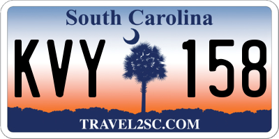 SC license plate KVY158
