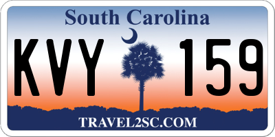 SC license plate KVY159