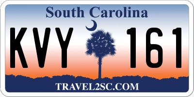 SC license plate KVY161