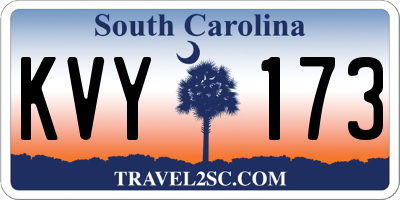 SC license plate KVY173