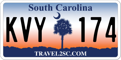 SC license plate KVY174
