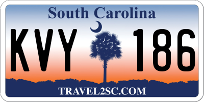 SC license plate KVY186
