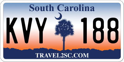 SC license plate KVY188