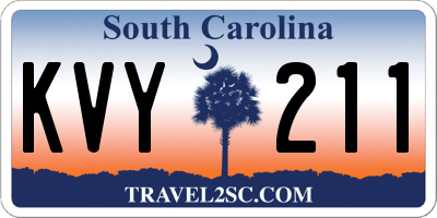 SC license plate KVY211