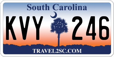 SC license plate KVY246