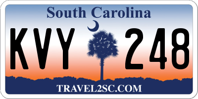 SC license plate KVY248