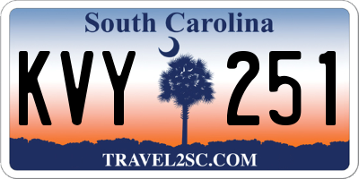 SC license plate KVY251