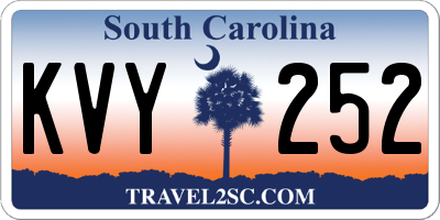 SC license plate KVY252