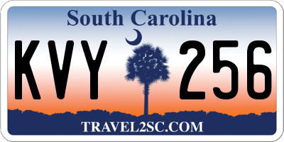 SC license plate KVY256