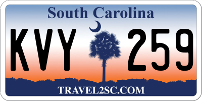 SC license plate KVY259