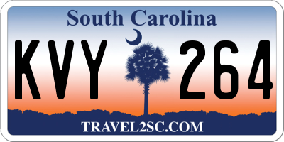 SC license plate KVY264