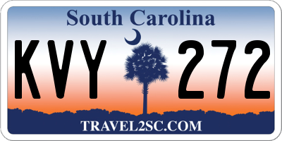 SC license plate KVY272