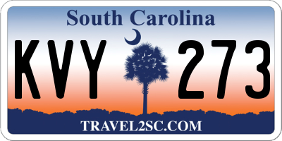 SC license plate KVY273