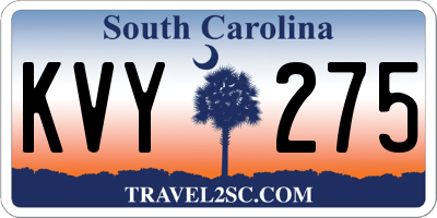 SC license plate KVY275