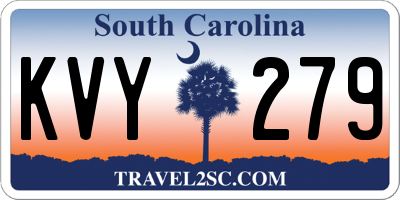 SC license plate KVY279
