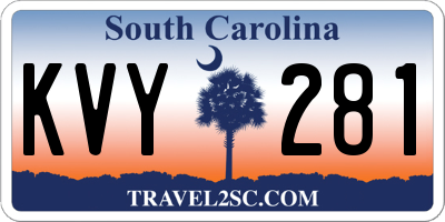 SC license plate KVY281