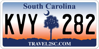 SC license plate KVY282