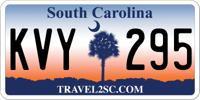SC license plate KVY295