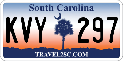 SC license plate KVY297