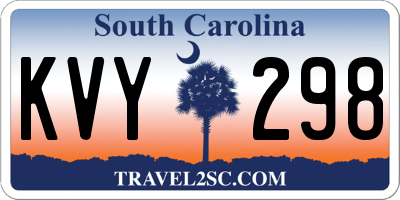 SC license plate KVY298
