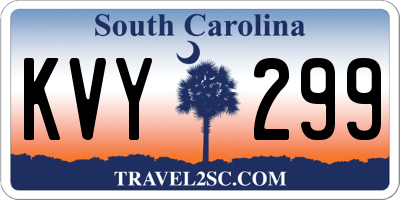 SC license plate KVY299