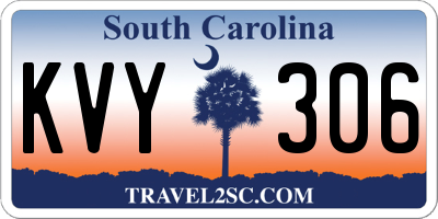 SC license plate KVY306