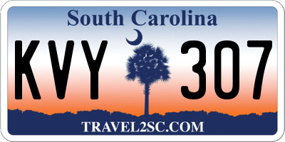 SC license plate KVY307