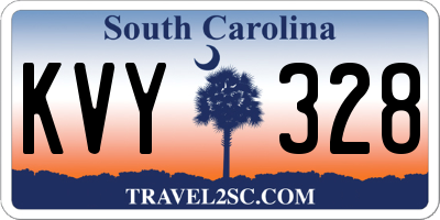 SC license plate KVY328