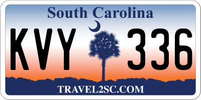 SC license plate KVY336