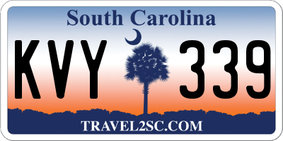 SC license plate KVY339