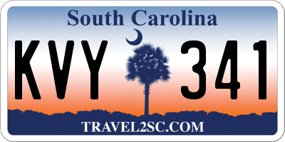 SC license plate KVY341