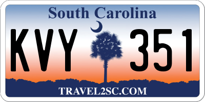 SC license plate KVY351