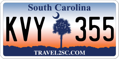 SC license plate KVY355