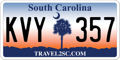 SC license plate KVY357