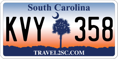 SC license plate KVY358
