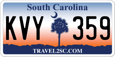 SC license plate KVY359