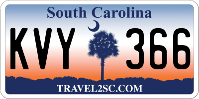 SC license plate KVY366