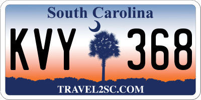 SC license plate KVY368